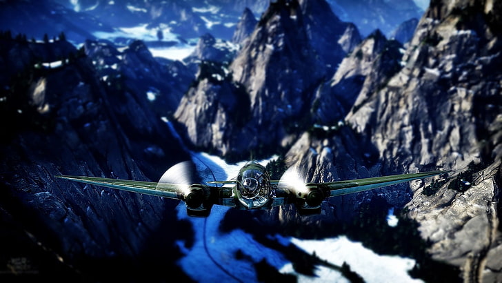 War Thunder, mountain, snow, cold temperature, beauty in nature