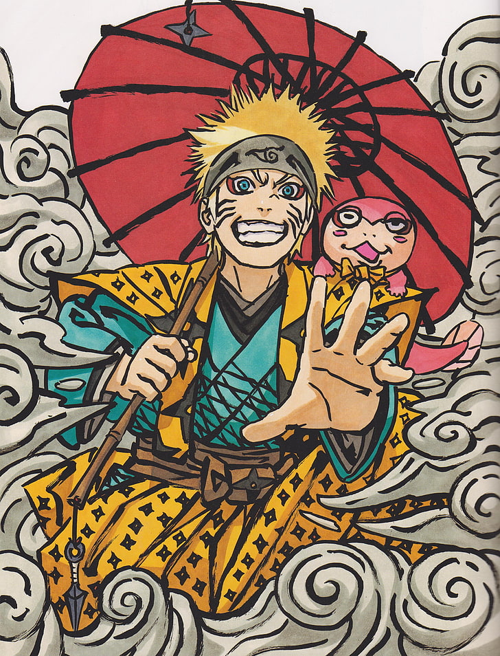 HD wallpaper: Naruto and Jiraiya digital wallpaper, Naruto Shippuuden,  Masashi Kishimoto