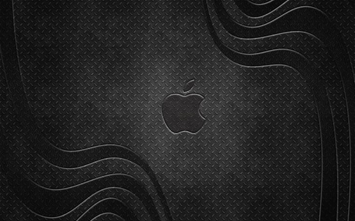 Apple Metal Logo, apple brand logo, apple background, logo of apple