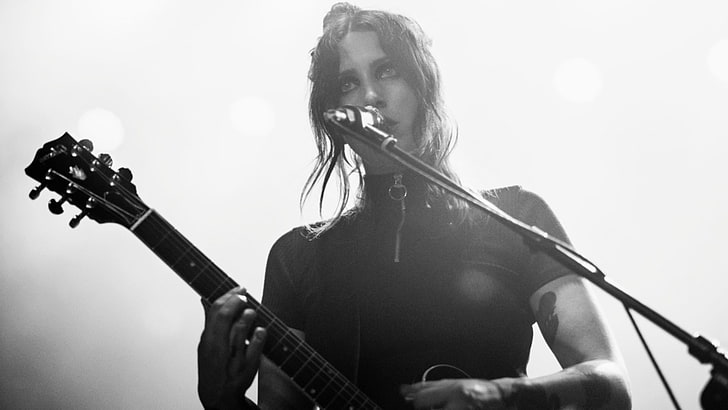 Chelsea Wolfe, monochrome, music, arts culture and entertainment, HD wallpaper