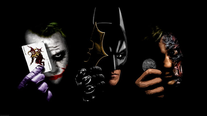 joker batman twoface Batman dark Joker Knight HD, movie, classical