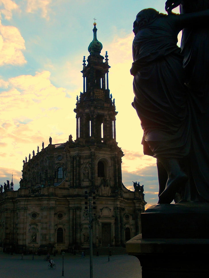 building, cityscape, sculpture, church, Dresden, Germany, architecture, HD wallpaper