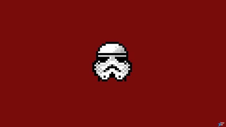 Star Wars Storm Trooper illustration, attack, 8bit, stormtrooper, HD wallpaper