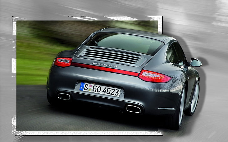 Porsche 911 Carrera S, black cars, vehicle, mode of transportation, HD wallpaper