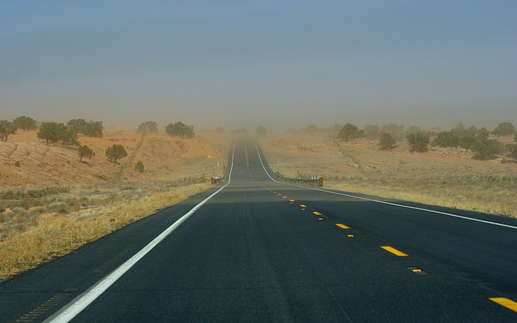 Man Made, Road, Dust, Dust Storm, Highway, Landscape, Outback