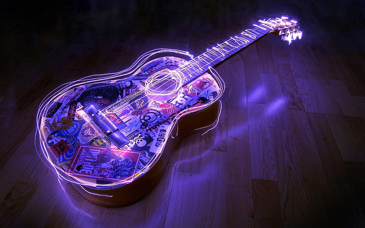 Guitar neon 1080P, 2K, 4K, 5K HD wallpapers free download | Wallpaper Flare