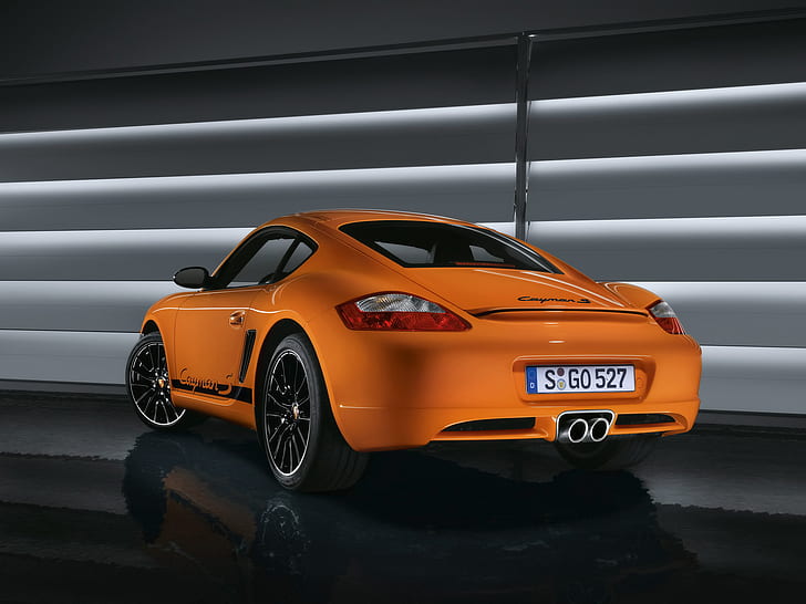 Porsche Cayman S Sport Rear, cars, HD wallpaper
