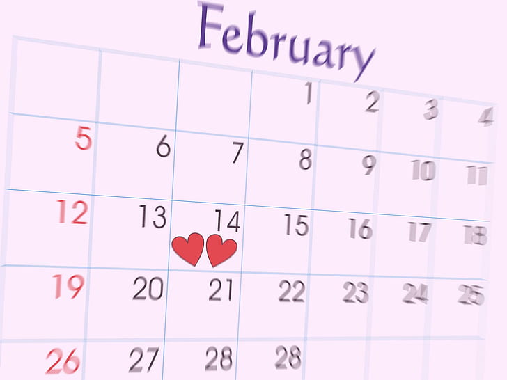 HD wallpaper: February Special Day 14th, month of february calendar, love |  Wallpaper Flare