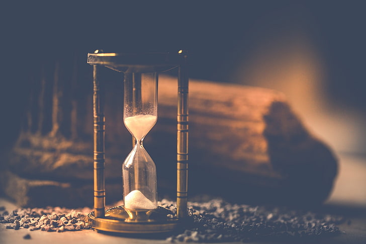 sand, time, hourglasses, HD wallpaper