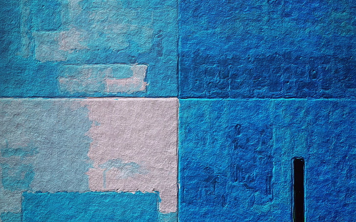 untitled, texture, wall, simple, blue, cyan, white, square, backgrounds