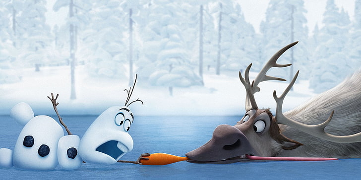 Movie, Frozen, Frozen (Movie), Olaf (Frozen), Sven (Frozen), HD wallpaper
