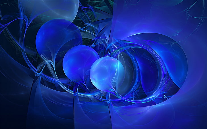 HD wallpaper: blue and black abstract digital wallpaper, balls, neon, light  | Wallpaper Flare