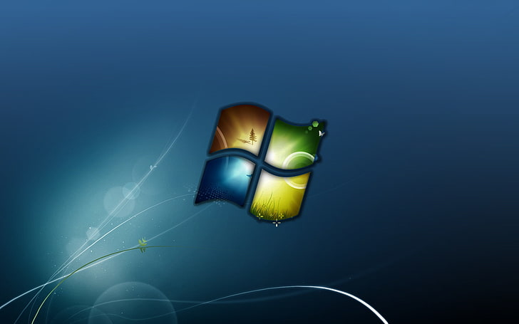 Microsoft Windows, blue, sea, water, nature, mid-air, no people, HD wallpaper