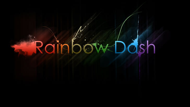 My Little Pony Rainbow Dash Black HD, cartoon/comic, HD wallpaper
