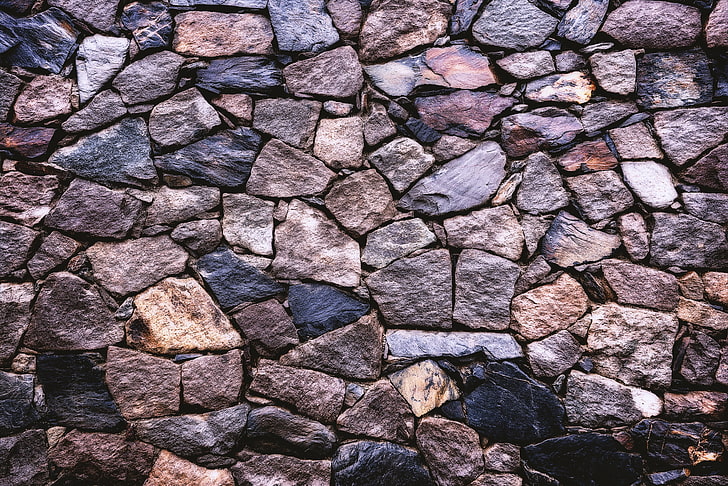 gray stone, stones, wall, texture, pattern, backgrounds, wall - Building Feature