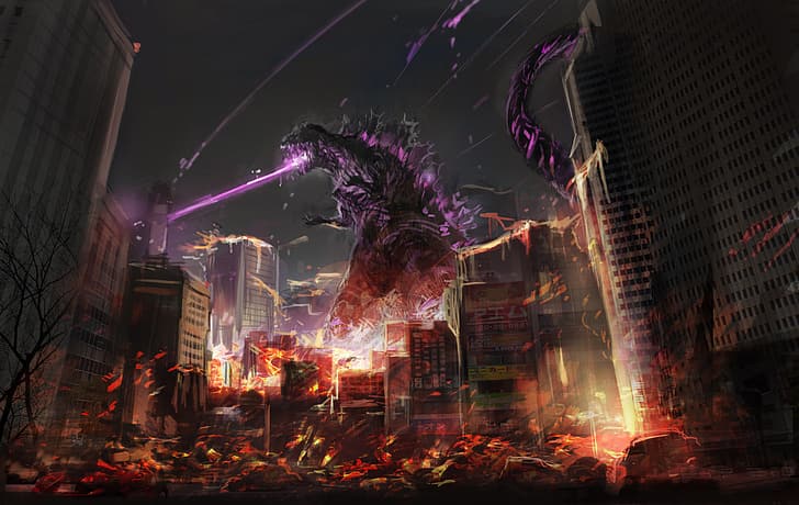 Shin Godzilla, movies, creature, Japan, artwork, HD wallpaper