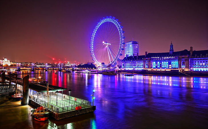 London Eye Close Up At Night