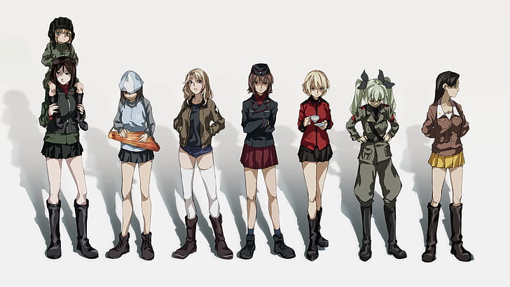 HD wallpaper: Anime, Girls und Panzer, Anchovy (Girls und Panzer),  Darjeeling (Girls und Panzer) | Wallpaper Flare