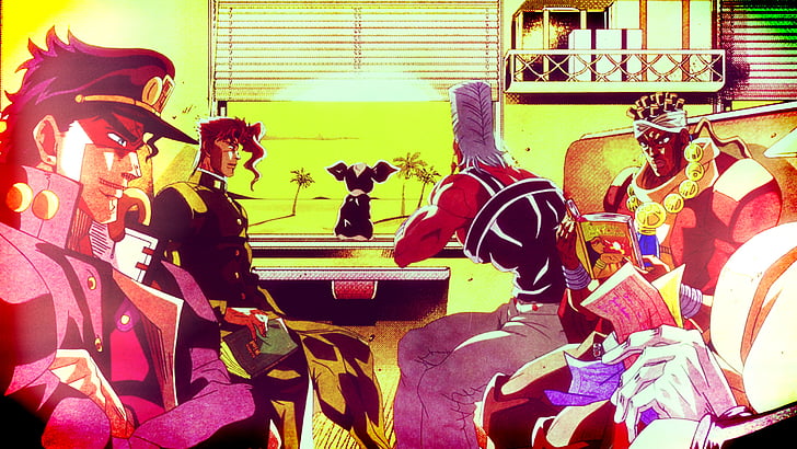 1) Jotaro Kujo [JoJo's Bizarre Adventure: Stardust Crusaders] (2250x4000):  Animewallpaper