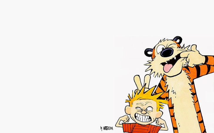 Calvin and Hobbes illustration, Comics, Calvin & Hobbes, Calvin (Calvin & Hobbes), HD wallpaper