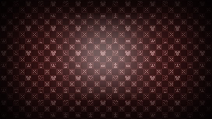 kingdom hearts minimalistic red patterns mosaic mickey mouse hearts shuriken 1920x1080  Video Games Kingdom Hearts HD Art