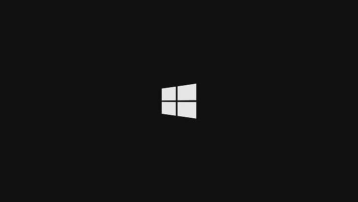 Microsoft Windows logo, Windows 10, simple, black background HD wallpaper