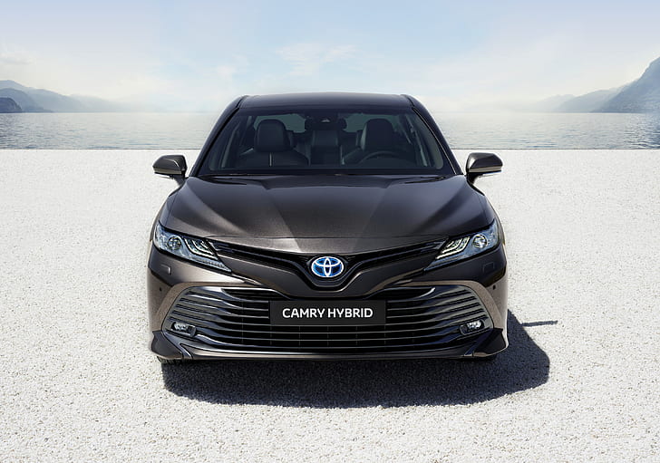 Toyota, sedan, front view, Hybrid, Camry, 2019