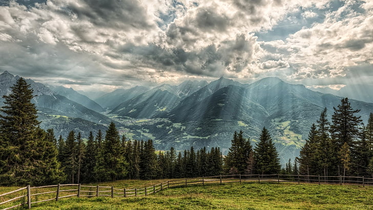 landscape, sun rays, nature, mountains, cloud - sky, beauty in nature