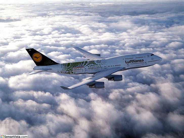 Boeing 747 Jumbo Jet Lufthansa cool Boeing 747 Jumbo Jet Lufthansa Aircraft Commercial HD Art, HD wallpaper