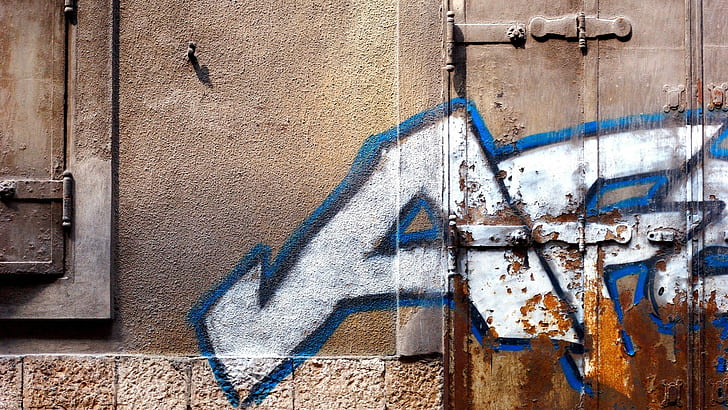 graffiti, wall, texture