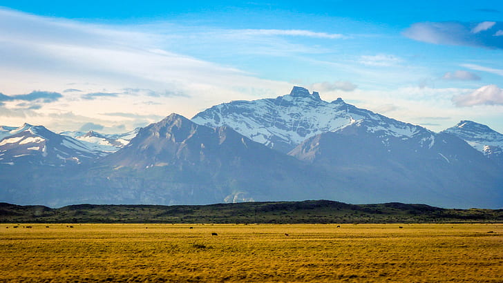 mountains and grass land photography, el calafate, argentina