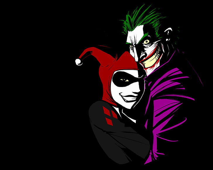 HD wallpaper: Joker Batman Harley Quinn Black HD, cartoon/comic | Wallpaper  Flare