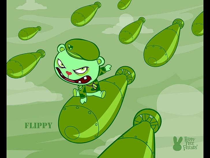 Happy Tree Friends Flippy HD, cartoon/comic, HD wallpaper