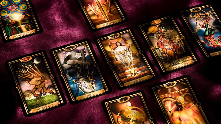 tarot, game, tarot cards, prediction, oracle, fortunes, illustration, HD wallpaper
