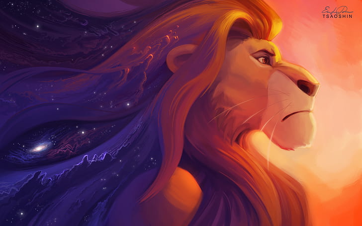Simba Lion King illustration, movies, Mufasa, The Lion King, representation