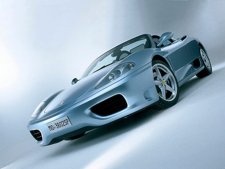 Ferrari 360 Modena Silver, blue ferrari coupe, cars, HD wallpaper