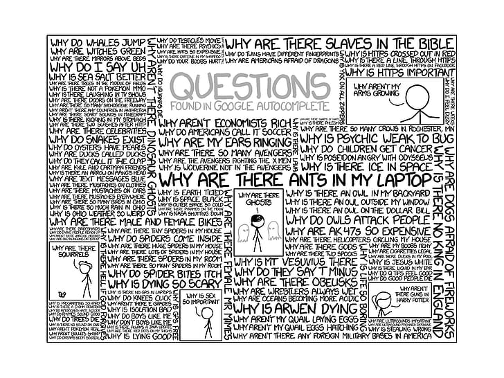octopus, internet, comics, xkcd, humor, questions, Google, HD wallpaper