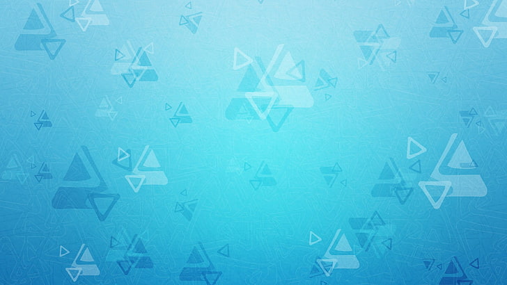 triangle wallpaper, abstract, geometry, blue, pattern, cyan, cyan background, HD wallpaper