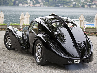 Hd Wallpaper 1936 57sc Atlantic Bugatti Coupe Retro Supercar Type Wallpaper Flare