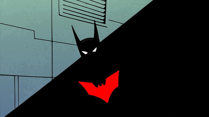 batman beyond shadows, silhouette, sign, red, human hand, nature, HD wallpaper