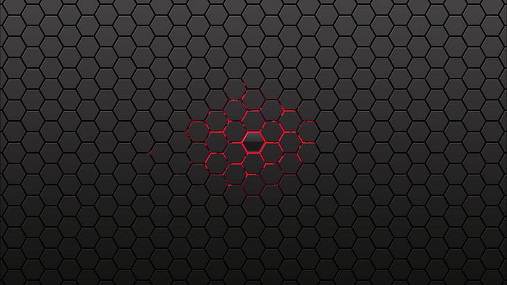 backgrounds, black, center, Honeycomb, lines, red