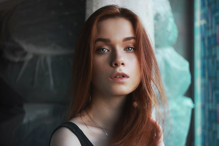 HD wallpaper: women portrait redhead face anya altotskaya, headshot ...