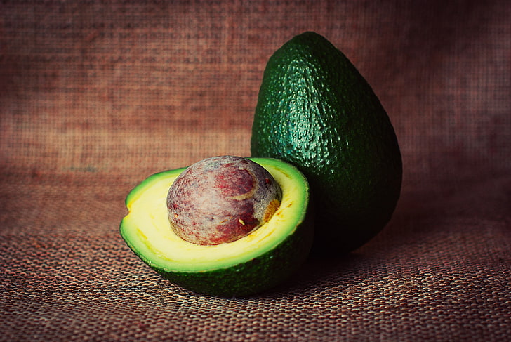 avocado, fruit, stone, food, guacamole, freshness, ripe, slice, HD wallpaper