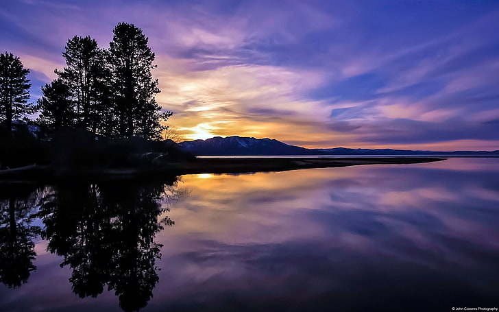Lake Tahoe Reflection-Windows 10 HD Wallpaper, sky, cloud - sky HD wallpaper