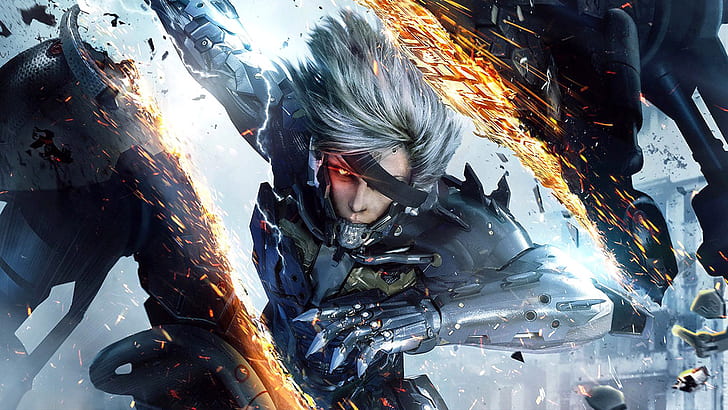 Metal Gear Rising HD, raiden from metal gear solid revengeance illustration, HD wallpaper