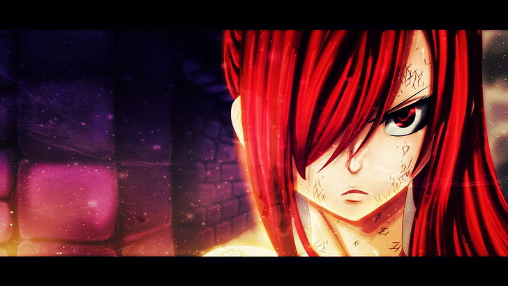 Erza Scarlet, Scarlet Erza, Fairy Tail, auto post production filter