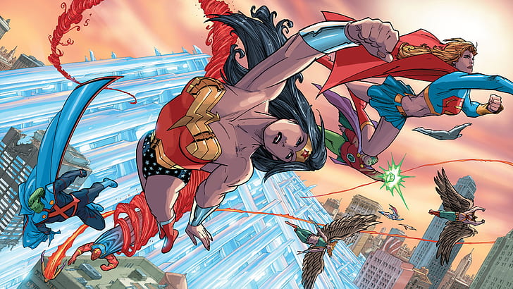 Wonder Woman DC Supergirl HD, cartoon/comic, HD wallpaper