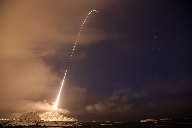photography, long exposure, rocket, SpaceX, sky, cloud - sky