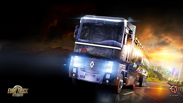Euro Truck Simulator 2, transportation, mode of transportation, HD wallpaper