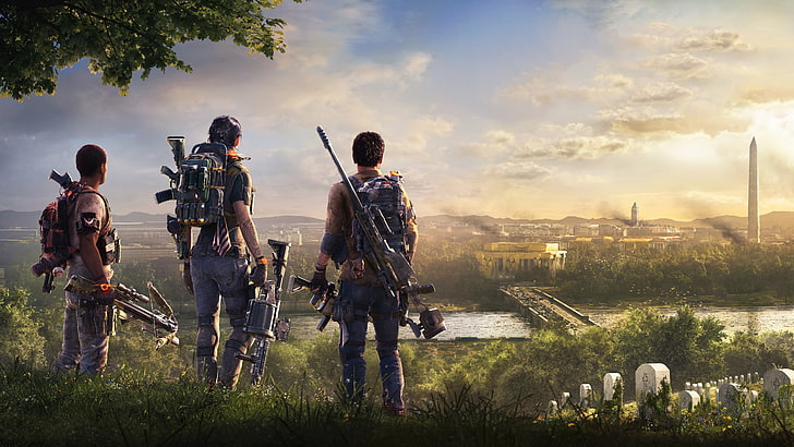 tom clancys the division 2, 2018 games, hd, 4k, 5k, sky, real people, HD wallpaper